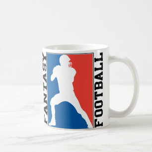 Fantasy Football, rot-weiß und blau Logo Kaffeetasse