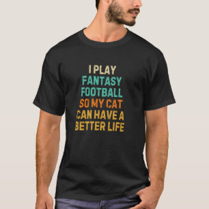 Fantasy-Football-Spieler Lustige Katze Mutter Vate T-Shirt