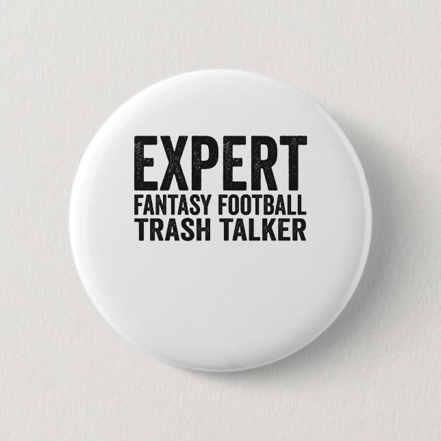 Fantasy Football Trash Talker Funny Geschenk Button (Vorderseite)