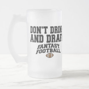 Fantasy Football - Trinken Sie nicht und entwerfen Mattglas Bierglas