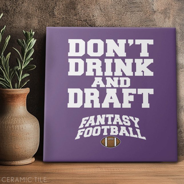 Fantasy Football Trinkt nicht und zieht sich - Lil Fliese (Custom Tile)