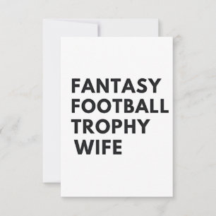 Fantasy Football Trophäe Ehefrau Funny Couples Dankeskarte