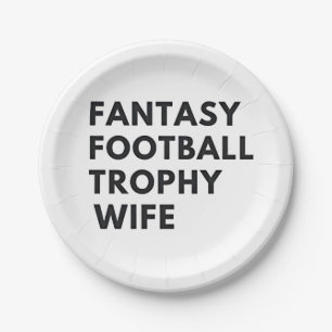 Fantasy Football Trophäe Ehefrau Funny Couples Pappteller