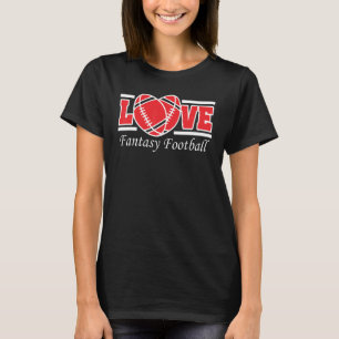 Fantasy-Football-Vintage-LOVE-Draft-Kit oder Troph T-Shirt