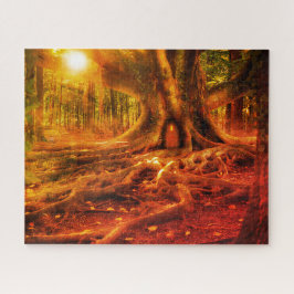 Fantasy forest art jigsaw puzzle, verzauberter Wal
