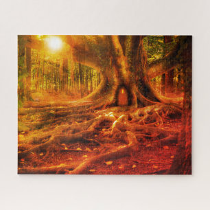 Fantasy forest art jigsaw puzzle, verzauberter Wal