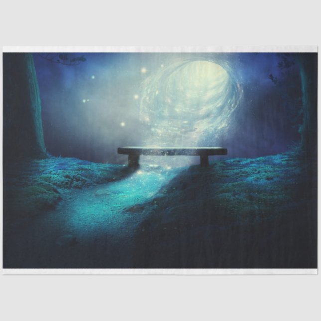 Fantasy Forest Cosmos Dekoupage Tissue Paper Seidenpapier (Vorderseite)