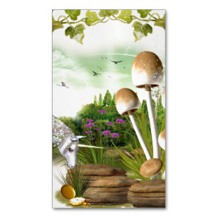 Fantasy Forest Journal Ephemera Magnetische Visitenkarte