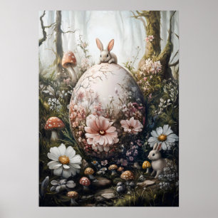 Fantasy Forest Nature Rieseneier Wand Kunst, Dicht Poster