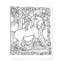 Fantasy Forest Trees Unicorn