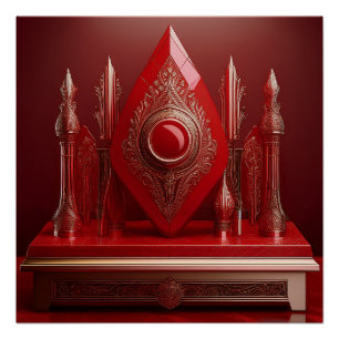 Fantasy Fountain Pen Display Poster