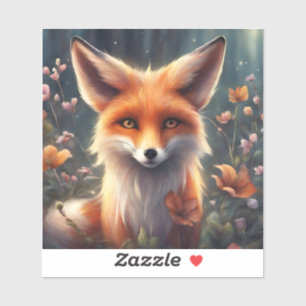 Fantasy Fox in Nature Aufkleber