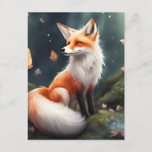 Fantasy Fox Nature Art Postkarte