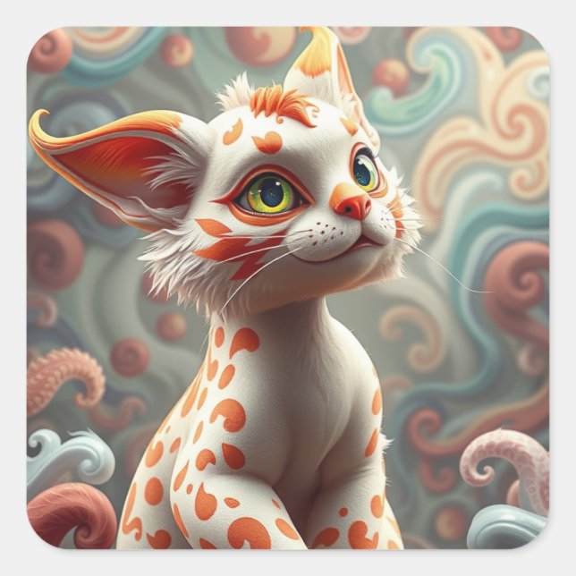 Fantasy Fun Cat Stickers (Vorderseite)
