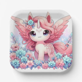Fantasy Fun Unicorn Kinderdusche Pappteller