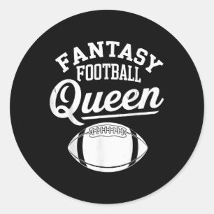 Fantasy-Fußball-Königin Runder Aufkleber