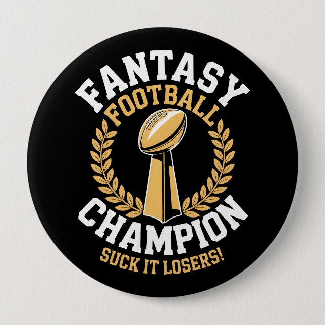 Fantasy-Fußball-Meister Button (Vorderseite)