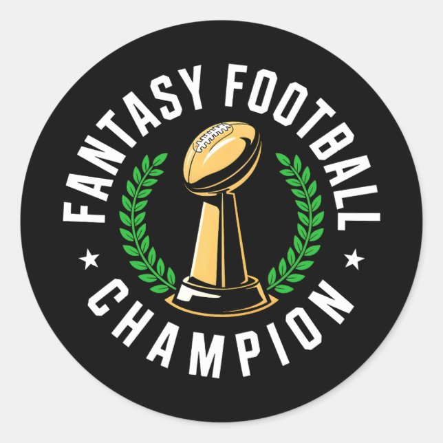 Fantasy-Fußball-Meister Runder Aufkleber (Vorderseite)