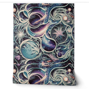 Fantasy Galaxy Wanddekoration Nicht nahtlos Design Tapete