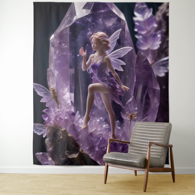 Fantasy Garden Jewel Amethyst Fairy Backdrop Wandteppich (Beispiel)