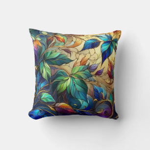Fantasy Garden. Leafy Design. Imitate Kissen