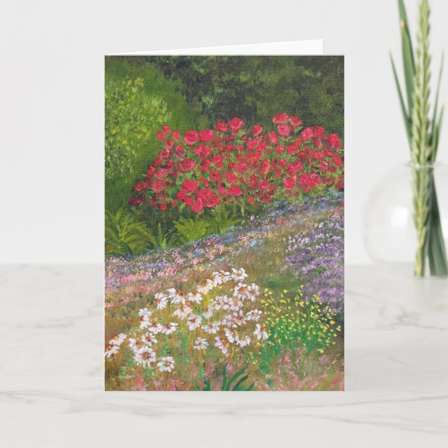 Fantasy Garden Note Card Feiertagskarte (Vorderseite)