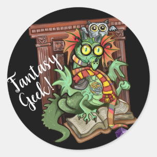 Fantasy Geek! Fan Dragon Sticker