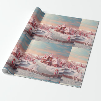 Fantasy Gingerbrett House mit Candies 4 Geschenkpapier