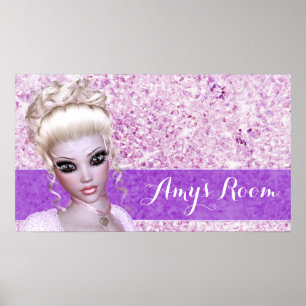 Fantasy Girl Blonde Diamond Girl Poster
