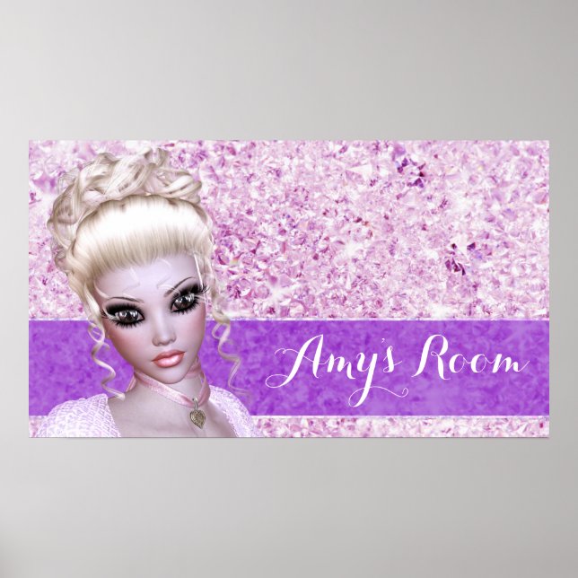 Fantasy Girl Blonde Diamond Girl Poster (Vorne)