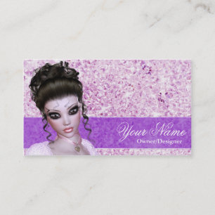 Fantasy Girl Brünett Diamond Girl Business Card Visitenkarte