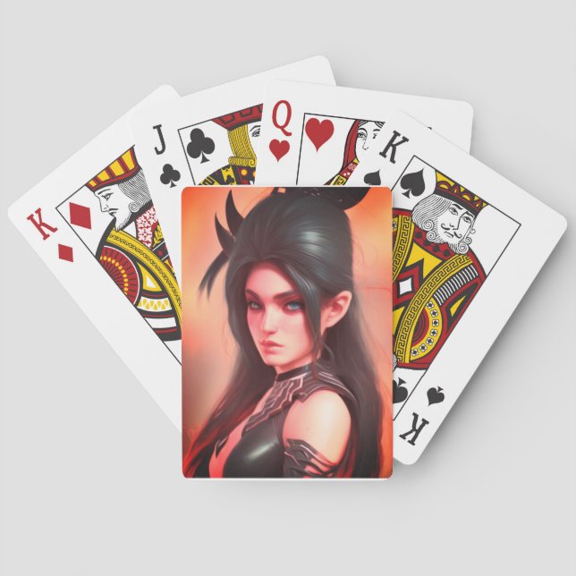 Fantasy Girl Spielkarten (Rückseite)