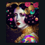 Fantasy Glam Woman Pop Art Poster<br><div class="desc">Fantasy,  Sci-fi & Horror Art von The Lunarium.</div>