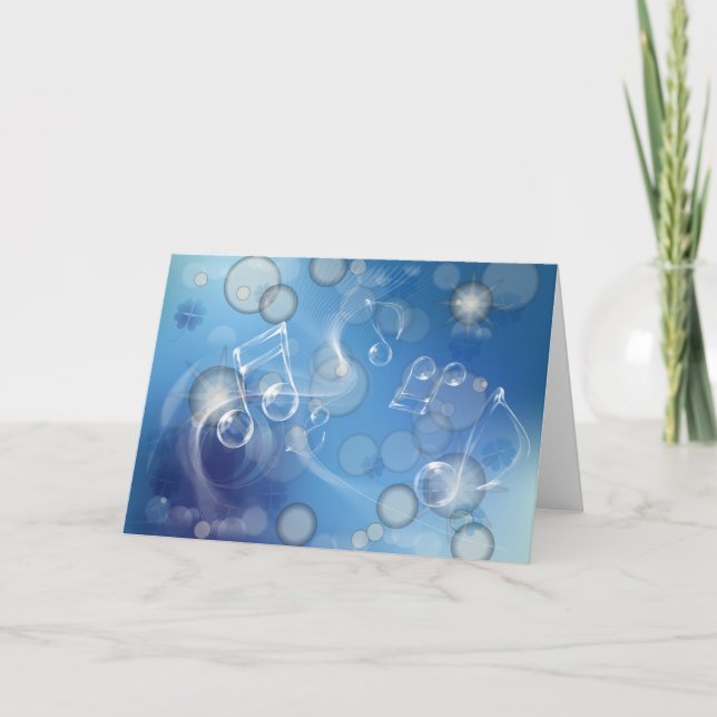 Fantasy Glass Musiknoten Karte (Vorderseite)