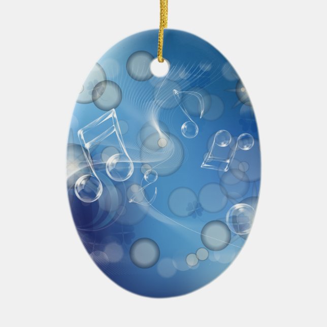 Fantasy Glass Musiknoten Keramik Ornament (Vorne)