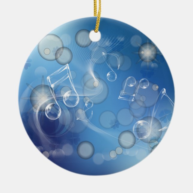 Fantasy Glass Musiknoten Keramikornament (Vorne)