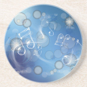 Fantasy Glass Musiknoten Untersetzer