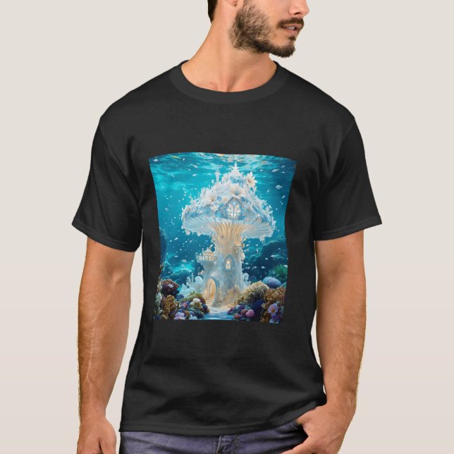 Fantasy Glass Toadstool House T-Shirt (Vorderseite)