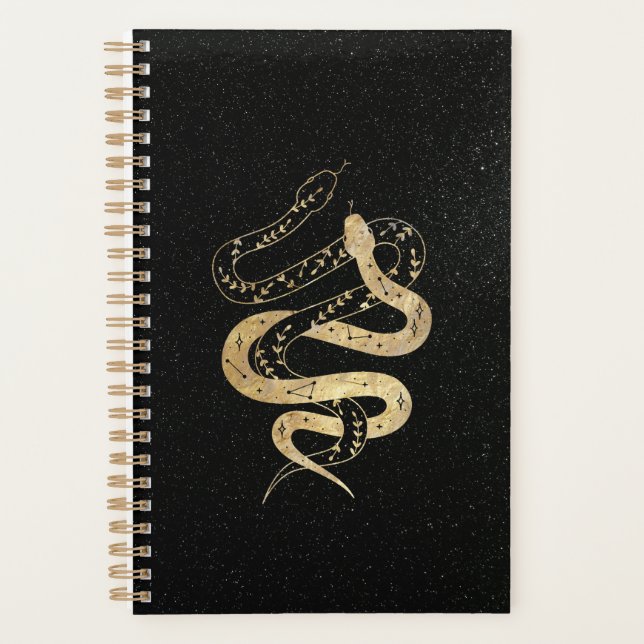 Fantasy Gold und Black Mystical Schlangen Planer (Vorderseite)
