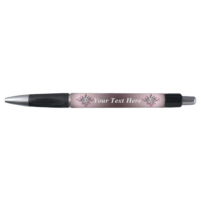 Fantasy Gothic Black Pink Sun Goddess Face Kugelschreiber (Vorderseite)
