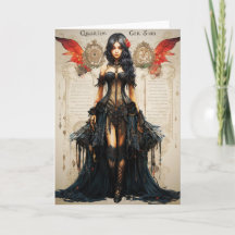 Fantasy Gothic Girl Grußkarte
