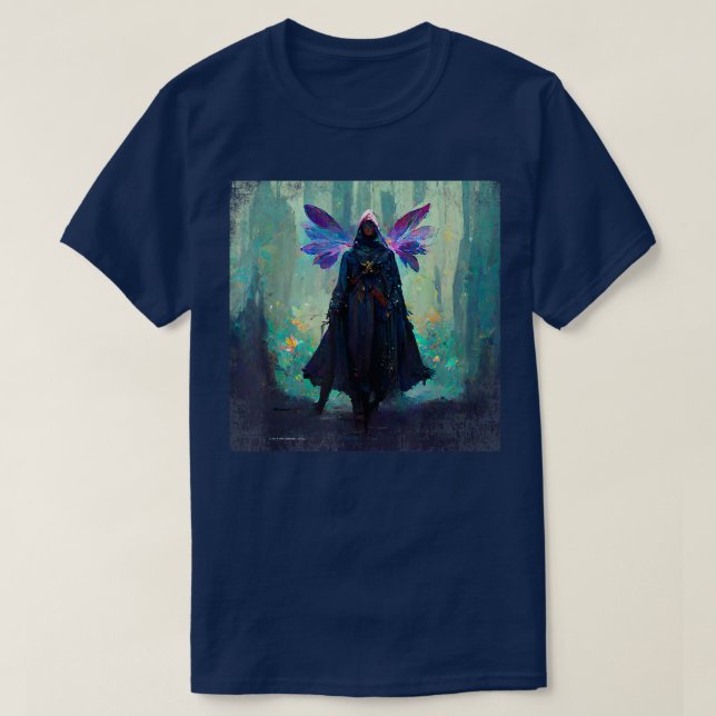 Fantasy Gothic Hexe Fee Fee Magier Woods Fairy Ma T-Shirt (Design vorne)