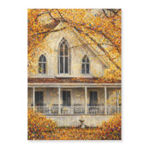 Fantasy Gothic-Revival-Zimmermann-Haus Magnetkarte