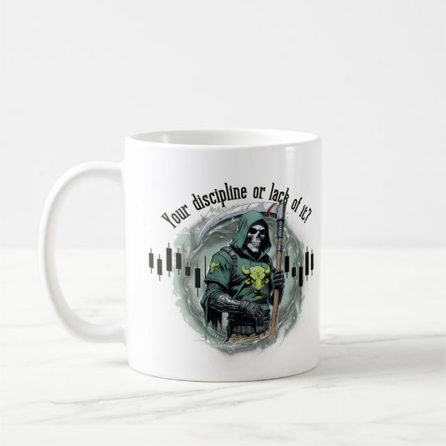Fantasy-Handelsdesign | Sensenmann |  Motivation Kaffeetasse (Links)