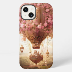 Fantasy-Heißluftballon Pink Gold iPhone Hülle