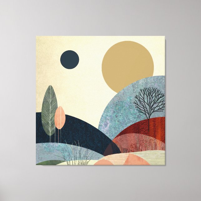 Fantasy Hills Landschaft Leinwanddruck (Vorderseite)