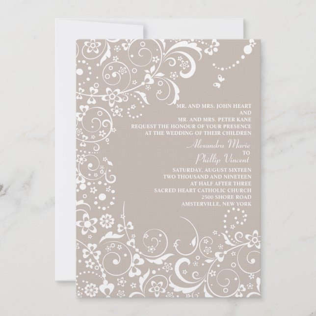 Fantasy Hochzeit Einladung (Vorderseite)