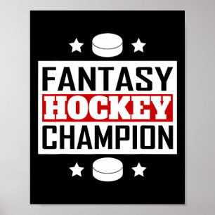 Fantasy-Hockey-Champion im Retro-Stil Poster