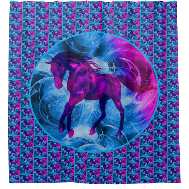 Fantasy Horse Animal Duschvorhang (Vorderseite)