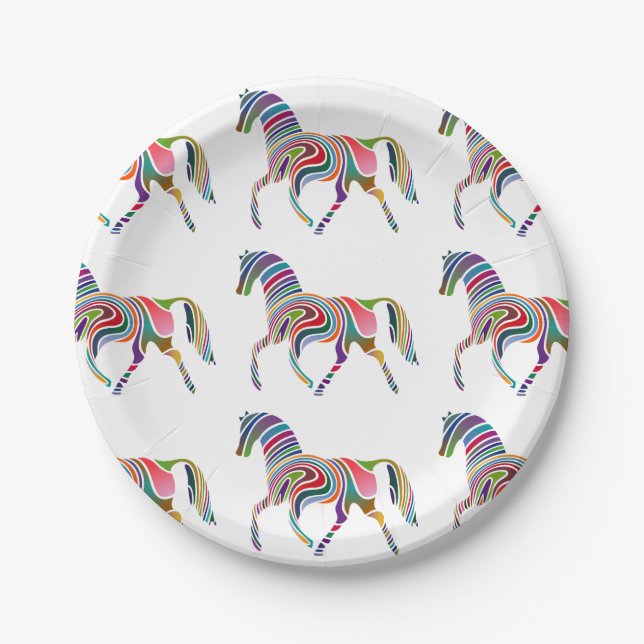 Fantasy Horse Party Pappteller (Vorderseite)